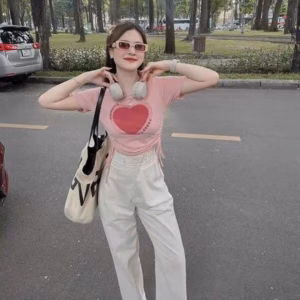 Set Bộ Đồ Nữ Áo Crotop Borip Rút Eo Mix Quần Kaki Sa933 - Sam Store