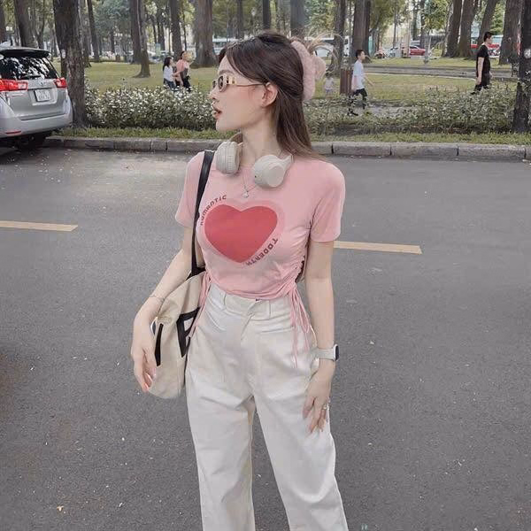 Set Bộ Đồ Nữ Áo Crotop Borip Rút Eo Mix Quần Kaki Sa933 - Sam Store - Ảnh 2