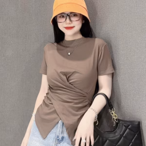 Áo Thun Tăm Lạnh Vạc Chéo Hack Dáng Cực Xinh - Lê Phương Boutique