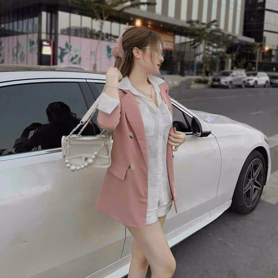 Set Bộ Đồ Nữ 3 Món Vest Cotton Lạnh Mix Áo Sơ Mi Lụa Bt966 - Nân House - Ảnh 2