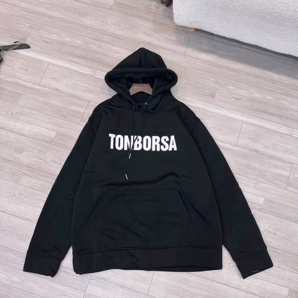 Áo Hoodie Nỉ Dệt Form Rộng In Chữ Tonborsa Nổi Siêu Đẹp Nón Trùm Đầu To Dây Kéo Tiện Đẹp Chất Vải Dày Dặn Hàng Hot Trend-Htm Fashion - Ảnh 5