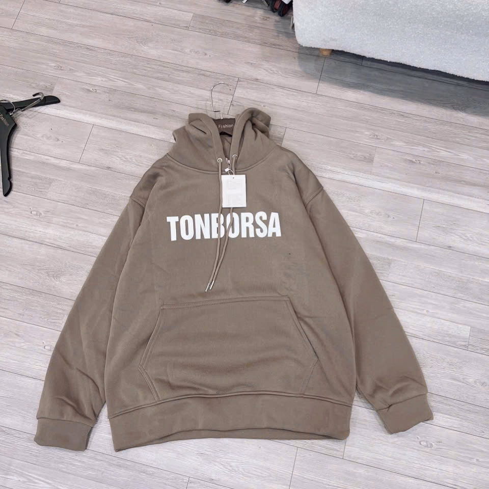 Áo Hoodie Nỉ Dệt Form Rộng In Chữ Tonborsa Nổi Siêu Đẹp Nón Trùm Đầu To Dây Kéo Tiện Đẹp Chất Vải Dày Dặn Hàng Hot Trend-Htm Fashion - Ảnh 8