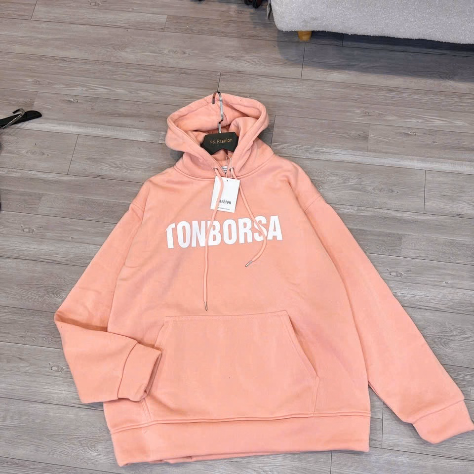 Áo Hoodie Nỉ Dệt Form Rộng In Chữ Tonborsa Nổi Siêu Đẹp Nón Trùm Đầu To Dây Kéo Tiện Đẹp Chất Vải Dày Dặn Hàng Hot Trend-Htm Fashion - Ảnh 10