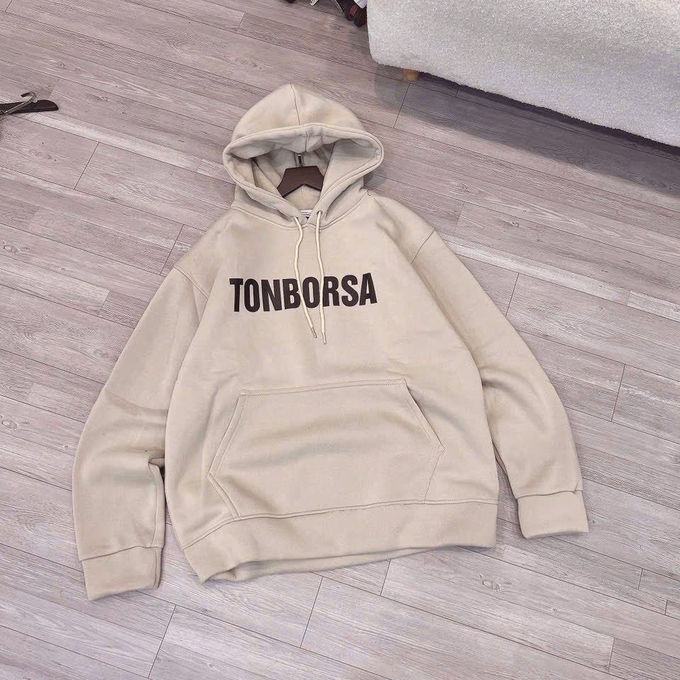 Áo Hoodie Nỉ Dệt Form Rộng In Chữ Tonborsa Nổi Siêu Đẹp Nón Trùm Đầu To Dây Kéo Tiện Đẹp Chất Vải Dày Dặn Hàng Hot Trend-Htm Fashion - Ảnh 13