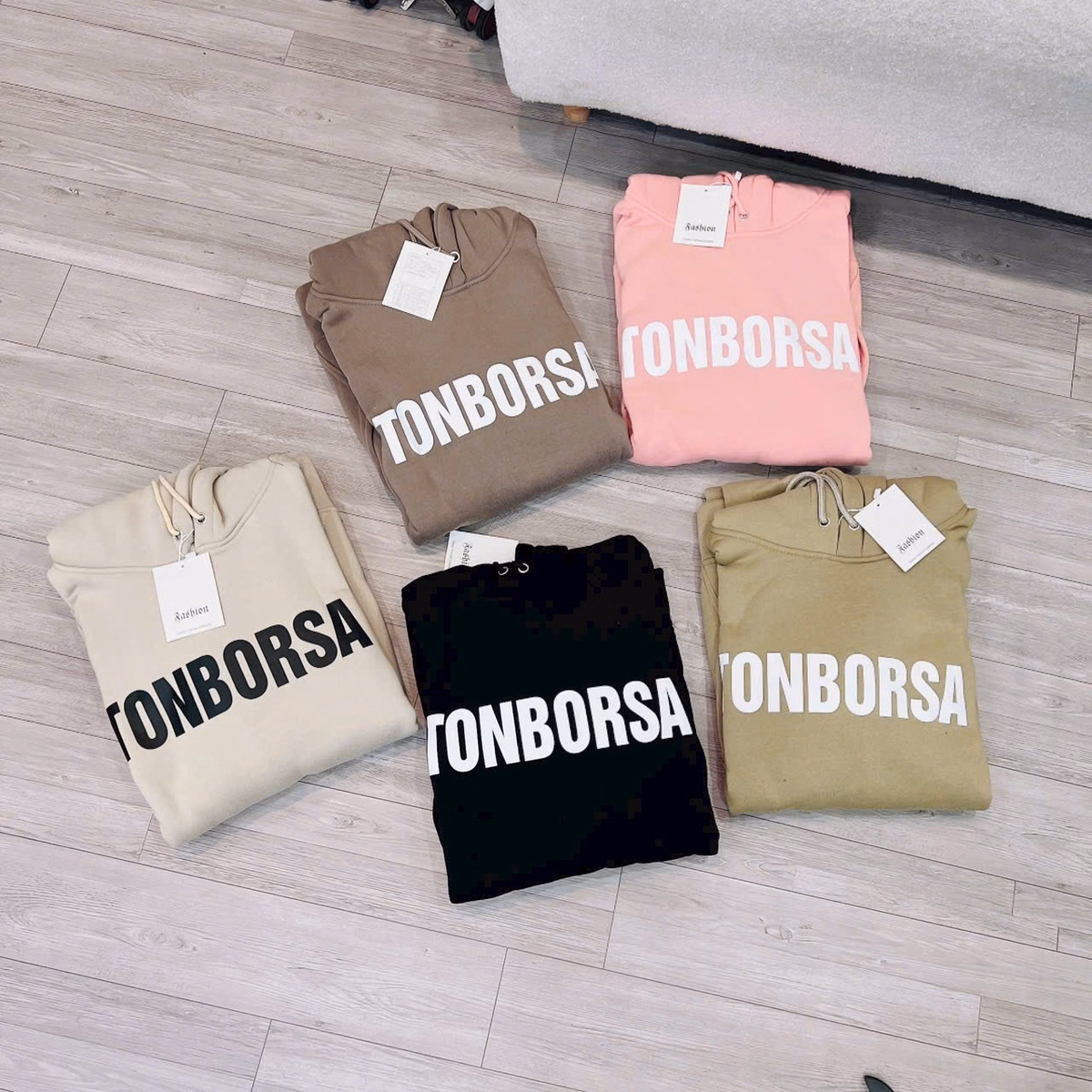 Áo Hoodie Nỉ Dệt Form Rộng In Chữ Tonborsa Nổi Siêu Đẹp Nón Trùm Đầu To Dây Kéo Tiện Đẹp Chất Vải Dày Dặn Hàng Hot Trend-Htm Fashion - Ảnh 18