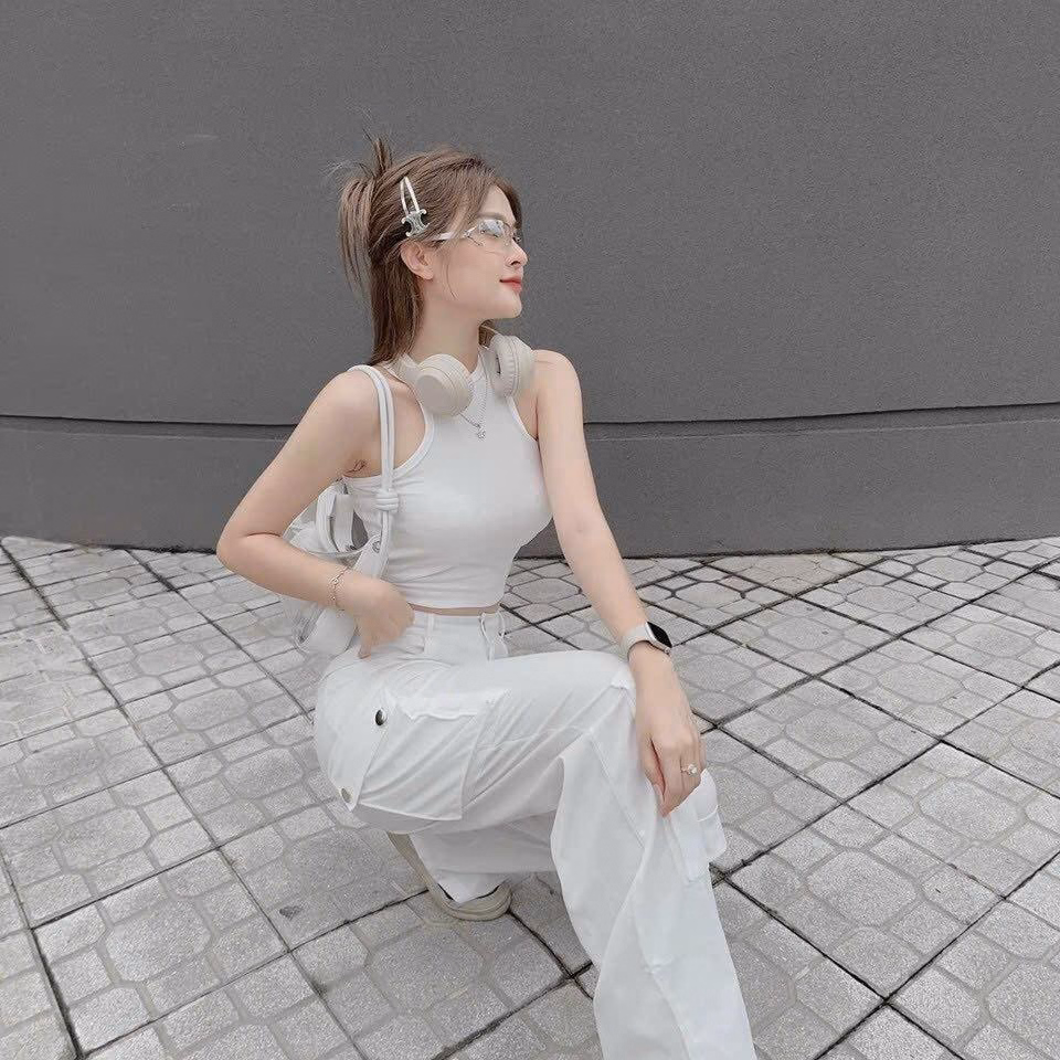 Set Bộ Đồ Nữ Áo Crotop Ba Lỗ Mix Quần Túi Hộp Sa976 - Sam Store - Ảnh 7