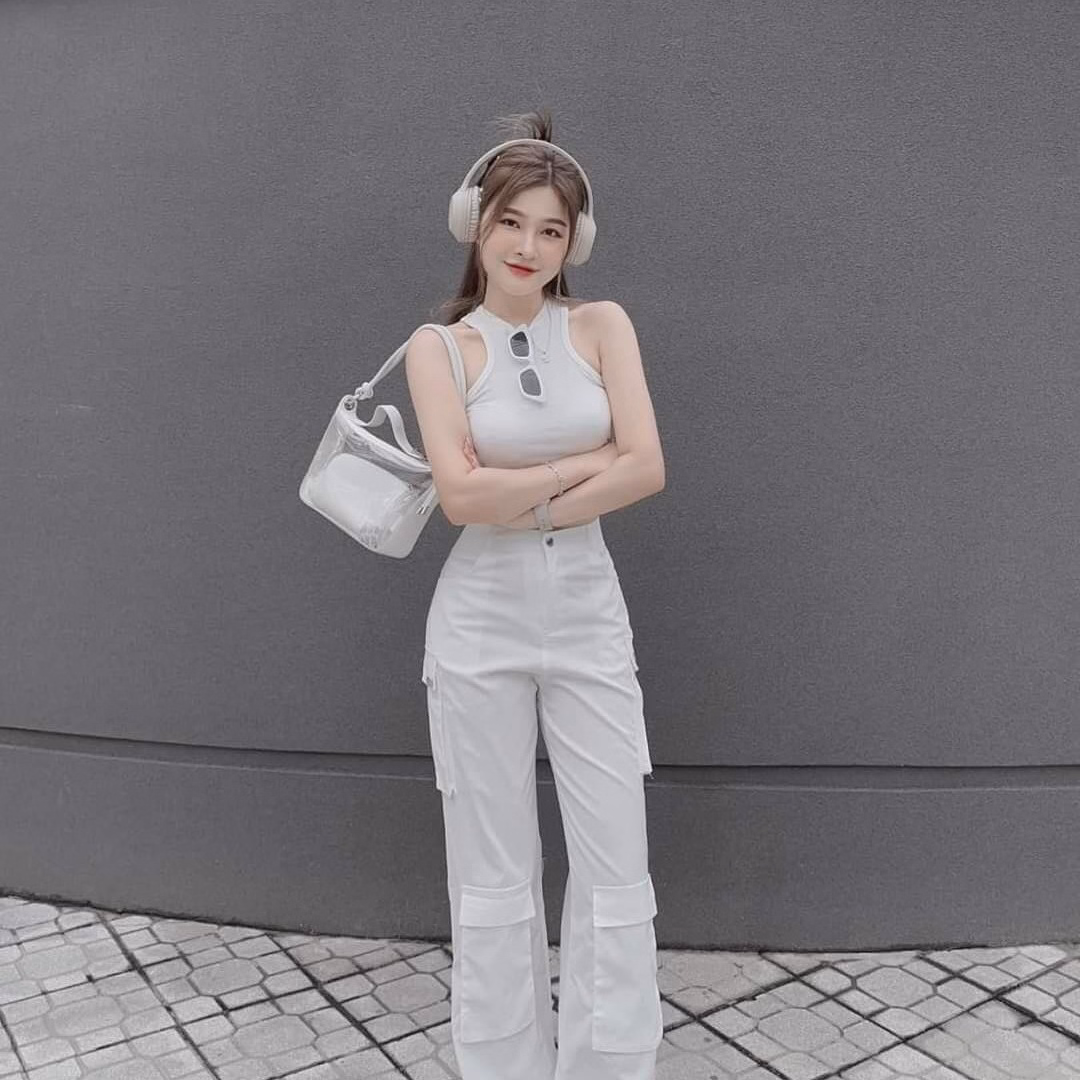 Set Bộ Đồ Nữ Áo Crotop Ba Lỗ Mix Quần Túi Hộp Sa976 - Sam Store - Ảnh 4