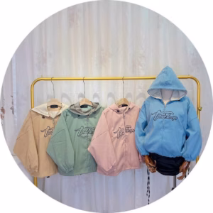 Áo Khoác Da Lộn 2 Lớp Nữ In Chữ Nổi Tabekep Đẹp Mặc Form Rộng Đẹp Phối 2 Túi Siêu Xinh Khóa Zip Kéo Hàng Luôn Hot Trend-Htm Fashion