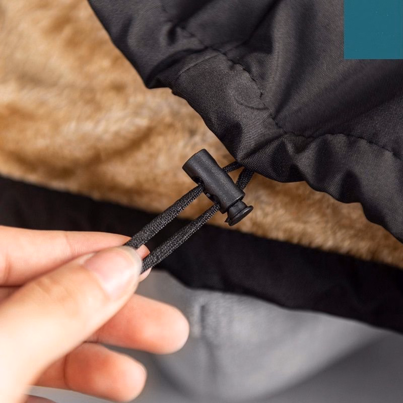 Áo Khoác Gió Nam In Chữ Ngực Lót Lông Nâu Mẫu Mới Phong Cách Thể Thao - Chipxinhxk - Ảnh 8