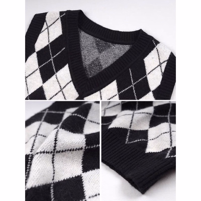 Áo Len Gile Họa Tiết Quả Trám Form Rộng, Phong Cách Vintage Dành Cho Bạn Nữ Slcxa215 - Chipxinhxk - Ảnh 7