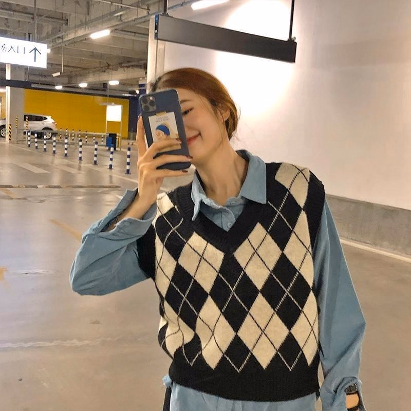 Áo Len Gile Họa Tiết Quả Trám Form Rộng, Phong Cách Vintage Dành Cho Bạn Nữ Slcxa215 - Chipxinhxk - Ảnh 8