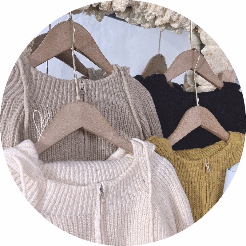 Áo Khoác Len Dài Tay Có Mũ, 2 Khóa Kéo Phong Cách Hàn Quốc Mẫu Mới - Chipxinhxk - Ảnh 7