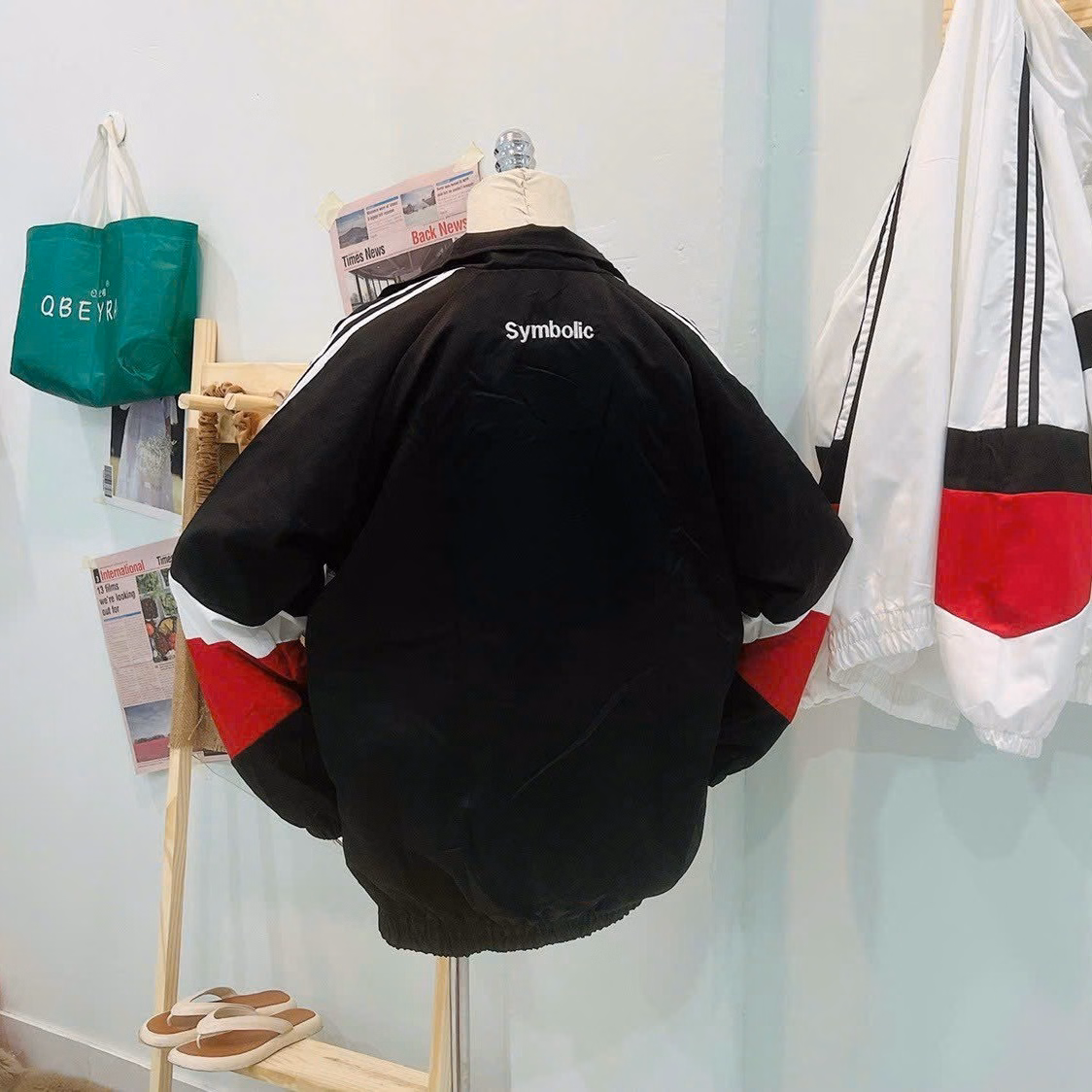 Áo Khoác Dù Mero Có In Chữ Sbls Phối Màu Sọc Cực Xịn Chất Vải Mát Form Rộng Có Bo Chun Siêu Xinh Hàng Hot Trend-Htm Fashion - Ảnh 3