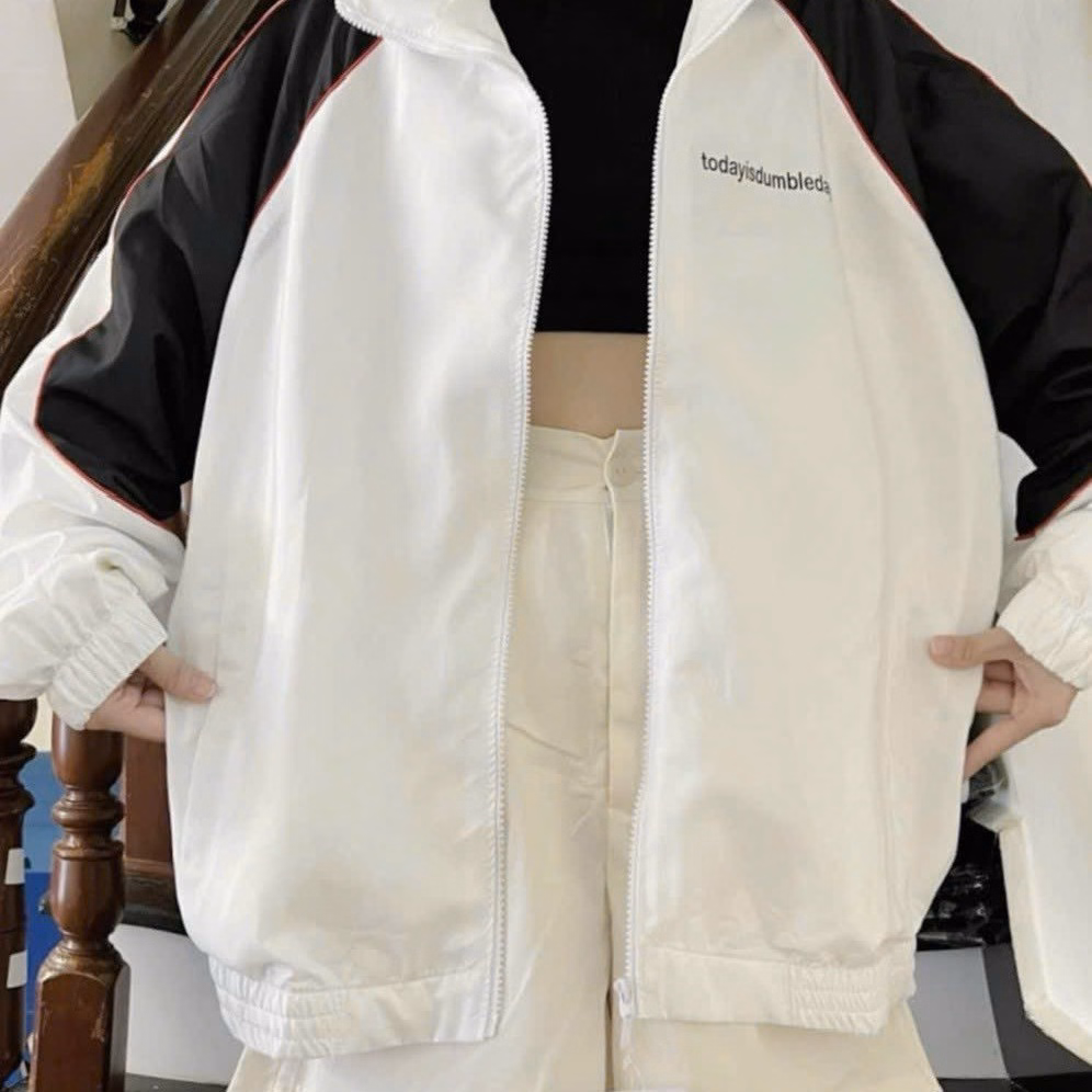 Áo Khoác Dù Nam Nữ Có In Nổi Chữ @Sntinials Dáng Form Rộng Kèm Khóa Kéo Xịn Dây Rút Bo Tròn Áo Chất Vải Mát Hàng Siêu Xinh Hot Trend-Htm Fashion - Ảnh 7