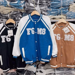 Áo Khoác Bomber Nữ 2 Lớp Thêu Nổi Chữ F6 M8 Siêu Đẹp Chất Vải Dày 2 Lớp Có Bo Chun Cổ Dáng Tròn Xịn Hàng Hot Trend-Htm Fashion