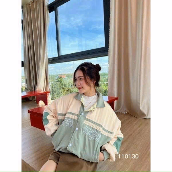 Áo Khoác Bomber Nữ Phối Dáng Lửng Có Kiểu Bấm Nút Phối Màu Cực Xinh Chất Vải Dày Mịn Bo Chun Xịn Hàng Siêu Xinh Hot Trend-Htm Fashion - Ảnh 8