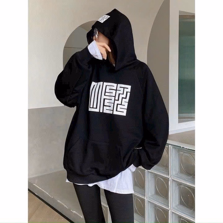 Áo Khoác Hoodie Nỉ Nam Nữ Phối Chữ Hàn Trên Áo Cực Xịn Cá Tính Chất Liệu Vải Dày Mịn Form Rộng To Có Kèm Bo Chun Siêu Xinh Hàng Hot Trend-Htm Fashion - Ảnh 5