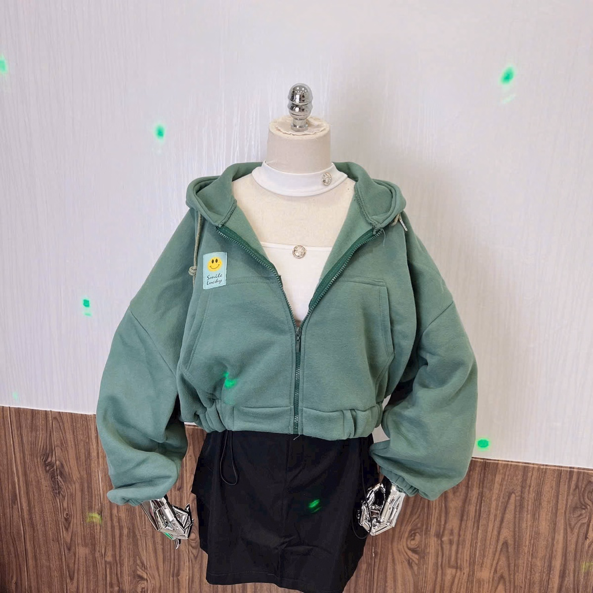 Áo Khoác Nữ Chất Liệu Vải Dày Mịn Kiểu Dáng Lửng Form Đẹp Kèm Nón Trùm Đầu Xịn Bo Chun Trơn Áo Đẹp Hàng Hot Trend-Htm Fashion - Ảnh 20