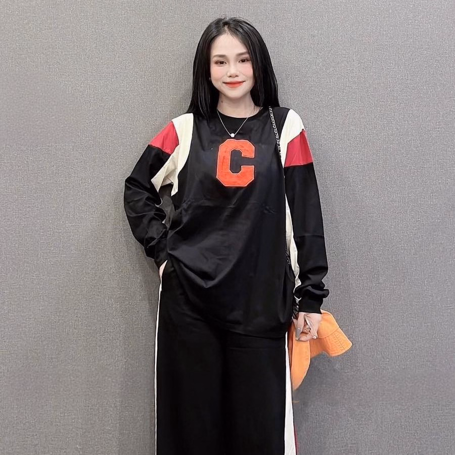 Set Bộ Đồ Nữ Thun Tăm Lạnh Áo Tay Dài Phối Màu Sa881 - Sam Store - Ảnh 6