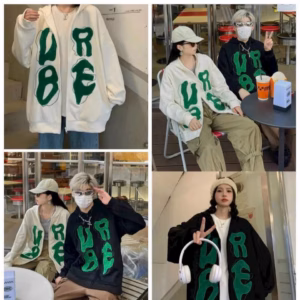 Áo Khoác Hoodie Nỉ Nam Nữ Có Thêu Nổi Chữ Trên Áo Siêu Xịn Kết Hợp Với Chất Vải Dày Mịn Form Rộng Có Nón Trùm Đầu Hàng Hot Trend-Htm Fashion