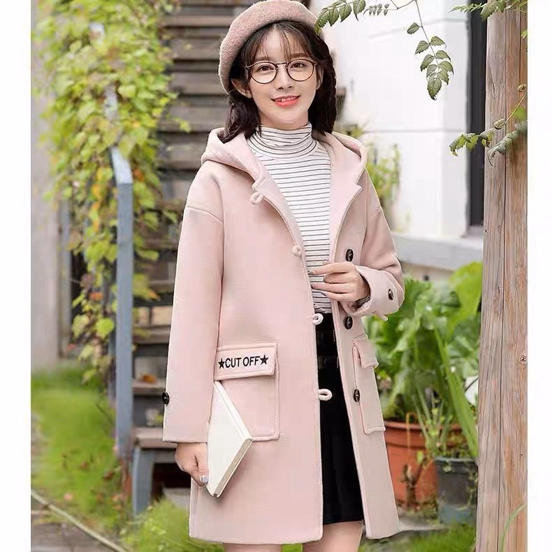 Áo Khoác Nỉ Nữ Chất Dáng Form Rộng Phối Cúc Bấm Siêu Xinh Thêu Chữ Cut Off Đẹp Chất Vải Dày Mịn Kèm Túi Hộp Hàng Hot Trend-Htm Fashion - Ảnh 4