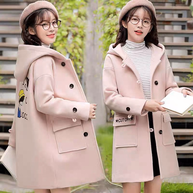 Áo Khoác Nỉ Nữ Chất Dáng Form Rộng Phối Cúc Bấm Siêu Xinh Thêu Chữ Cut Off Đẹp Chất Vải Dày Mịn Kèm Túi Hộp Hàng Hot Trend-Htm Fashion - Ảnh 8