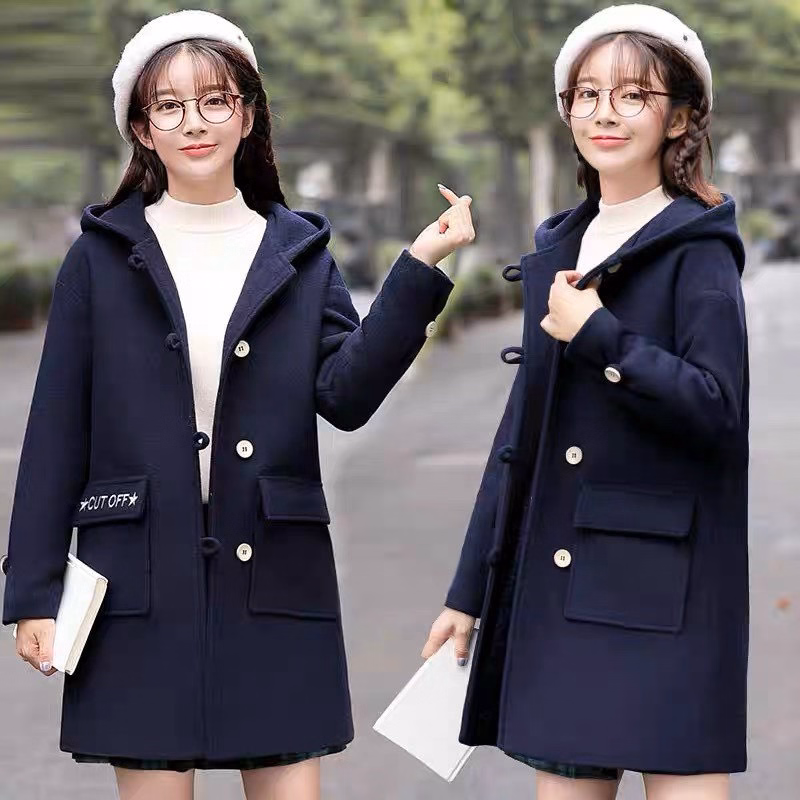 Áo Khoác Nỉ Nữ Chất Dáng Form Rộng Phối Cúc Bấm Siêu Xinh Thêu Chữ Cut Off Đẹp Chất Vải Dày Mịn Kèm Túi Hộp Hàng Hot Trend-Htm Fashion - Ảnh 2