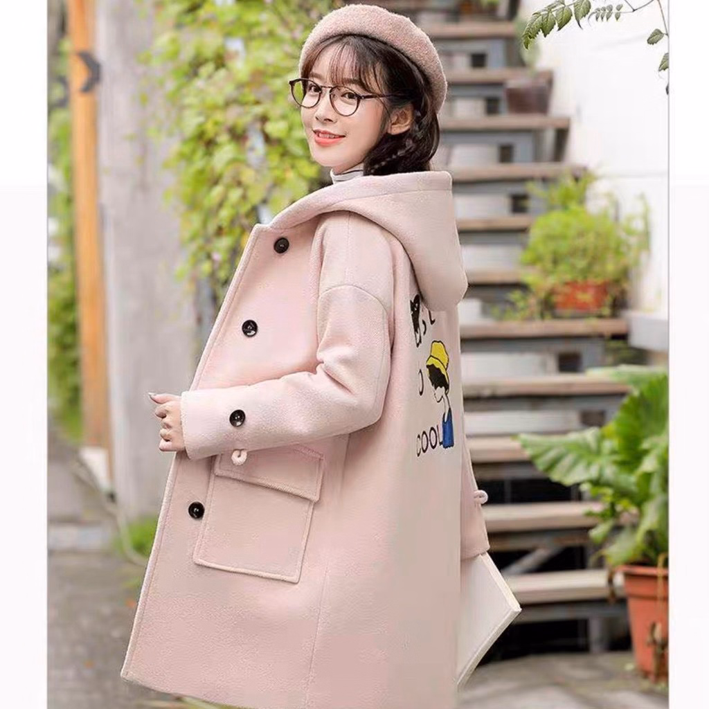 Áo Khoác Nỉ Nữ Chất Dáng Form Rộng Phối Cúc Bấm Siêu Xinh Thêu Chữ Cut Off Đẹp Chất Vải Dày Mịn Kèm Túi Hộp Hàng Hot Trend-Htm Fashion - Ảnh 6