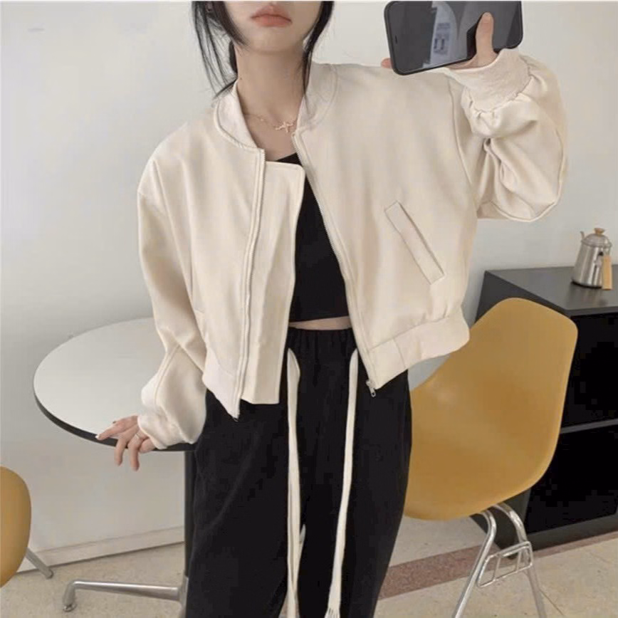 Áo Khoác Dù Lửng Nữ Phối Bo Chun Siêu Xinh Kèm Khoán Kéo Đẹp Trơn Áo Đẹp Hàng Hot Trend-Htm Fashion - Ảnh 4