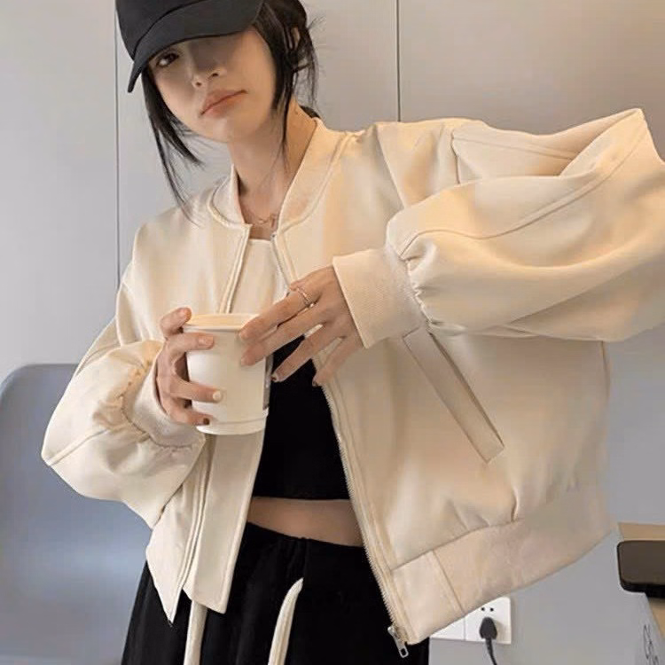 Áo Khoác Dù Lửng Nữ Phối Bo Chun Siêu Xinh Kèm Khoán Kéo Đẹp Trơn Áo Đẹp Hàng Hot Trend-Htm Fashion