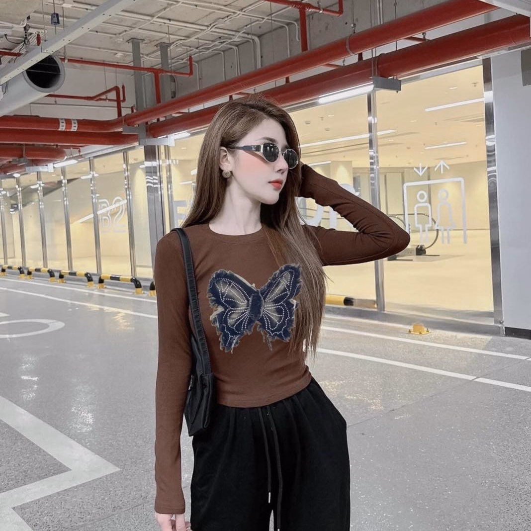 Set Bộ Đồ Nữ Thun Tăm Lạnh Thêu Bướm Sa809 - Sam Store