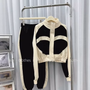 Set Bộ Thun Thể Thao Nữ Phối Màu Cực Xịn Chất Vải Nỉ Dày Mịn Form Rộng Dáng Quần Cao Siêu Xinh Hàng Hot Trend-Htm Fashion