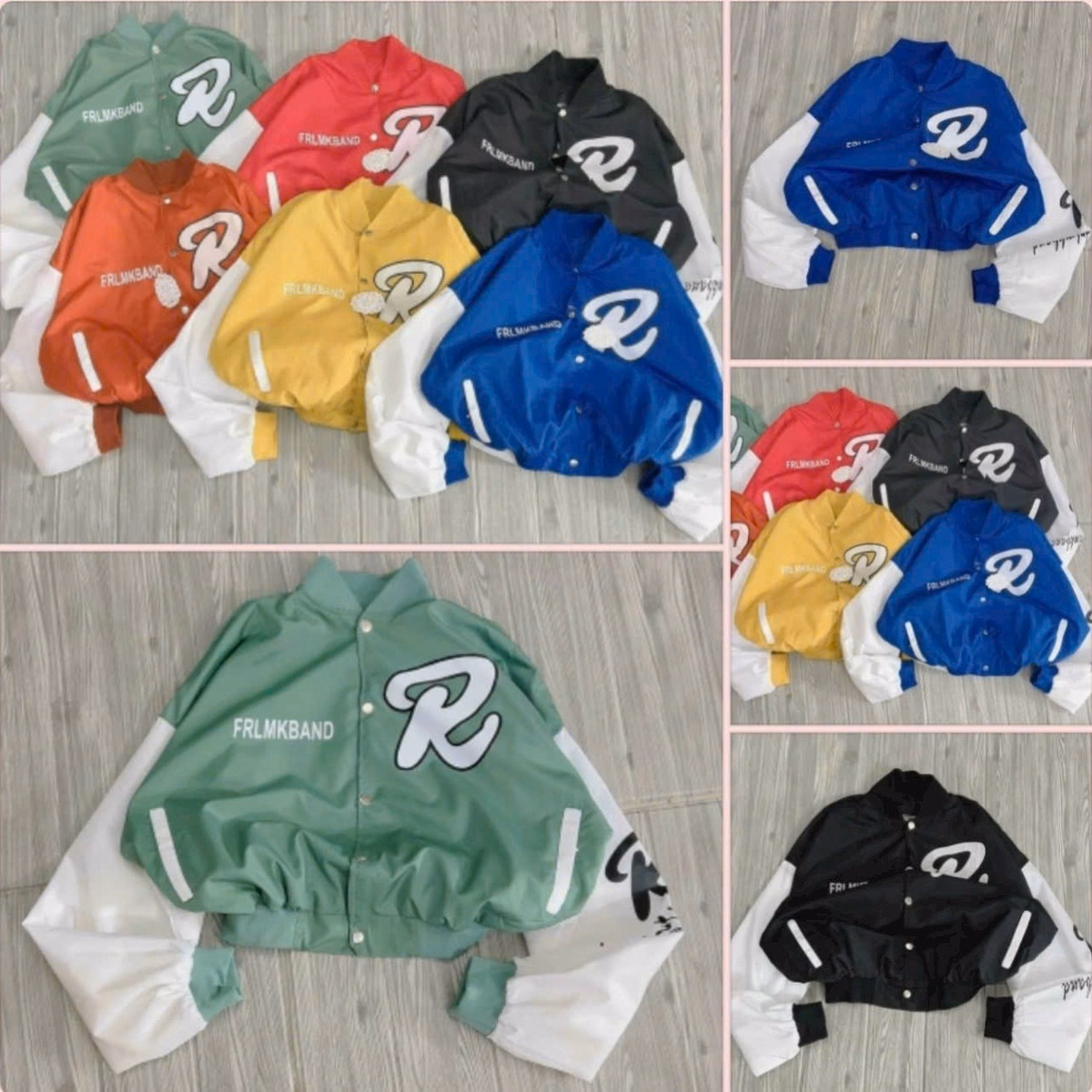 Áo Khoác Dù Lửng Nữ In Nổi Chữ R Phối Cúc Bấm Form Rộng Đẹp Siêu Xinh Hàng Hot Trend-Htm Fashion - Ảnh 6