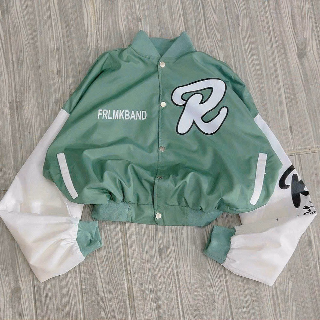 Áo Khoác Dù Lửng Nữ In Nổi Chữ R Phối Cúc Bấm Form Rộng Đẹp Siêu Xinh Hàng Hot Trend-Htm Fashion - Ảnh 10