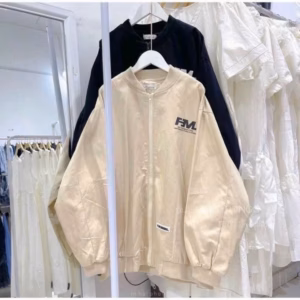 Áo Khoác Dù Nỉ Nam Nữ Có Thêu Nổi Chữ Fml Chất Vải Dày Mịn Form Rộng Có Viền Bo Chun Kèm Khóa Kéo Xịn Hàng Hot Trend-Htm Fashion