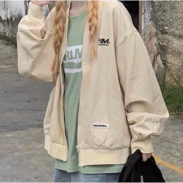 Áo Khoác Dù Nỉ Nam Nữ Có Thêu Nổi Chữ Fml Chất Vải Dày Mịn Form Rộng Có Viền Bo Chun Kèm Khóa Kéo Xịn Hàng Hot Trend-Htm Fashion - Ảnh 2