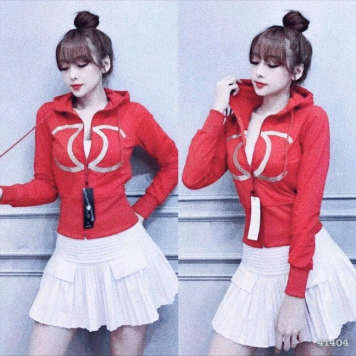 Áo Khoác Dù Lửng Nữ Áo Có Viền Bo Chun Kèm Nón Trùm Đầu Xinh Tay Đẹp Hàng Hot Trend-Htm Fashion - Ảnh 6