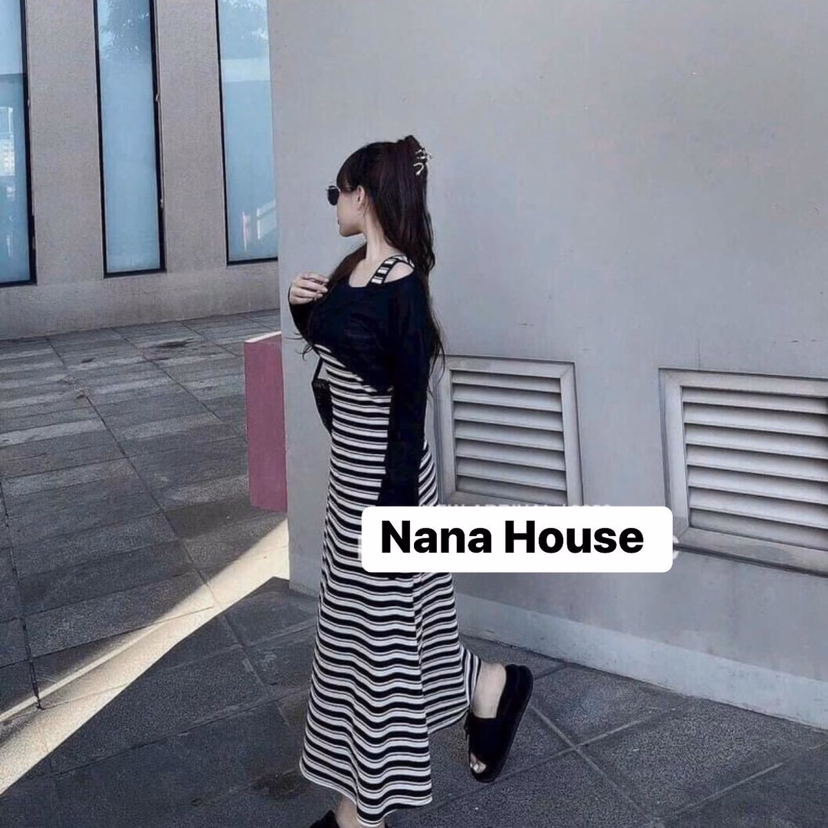 Set Đầm Váy Nữ Thun Body Sát Nách Kèm Áo Voan Bt776 - Nana House - Ảnh 4