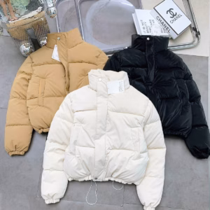 Áo Phao Nhung Nữ Cổ Trụ Basic