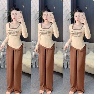 Set Bộ Đồ Nữ Thun Tăm Lạnh Phối Viền Bt857 - Nana House