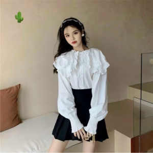 Áo Sơ Mi Nữ Tiểu Thư Cổ 2 Bèo - Ausa House