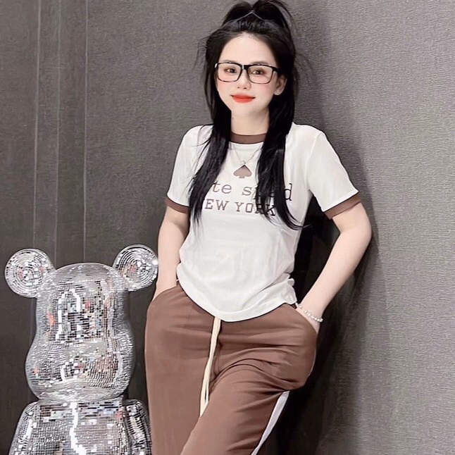 Set Đồ Thun Nữ Tn Quần Dài Dây Rút - Ausa House - Ảnh 9