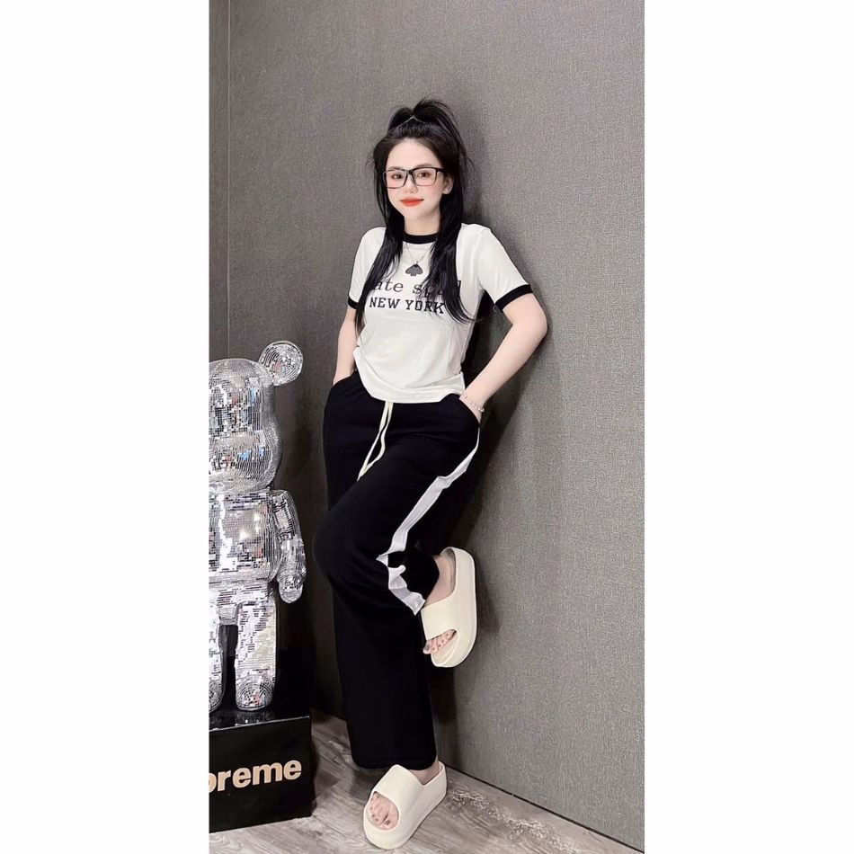 Set Đồ Thun Nữ Tn Quần Dài Dây Rút - Ausa House - Ảnh 4