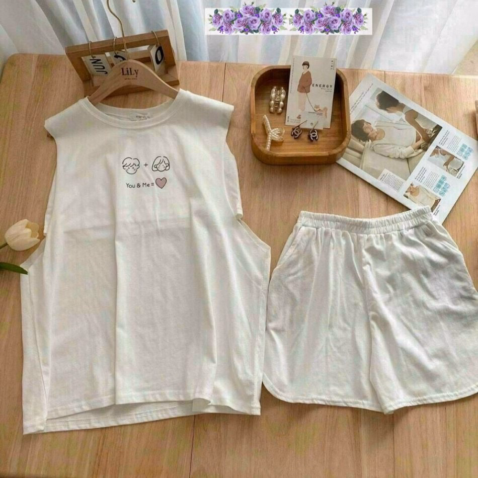 Set Đồ Nữ Thun In 3 Món You & Me - Ausa House - Ảnh 5