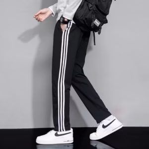 Quần Nam Ống Suông Phối 3 Sọc Kẻ Viền Phong Cách Thể Thao, Nam Tính - Chipxinhxk