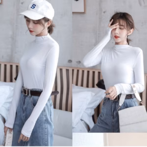 Áo Giữ Nhiệt Dài Tay Chất Liệu Thun Lạnh Co Giãn 4 Chiều Thoải Mái Dành Cho Bạn Nữ - Chipxinhxk