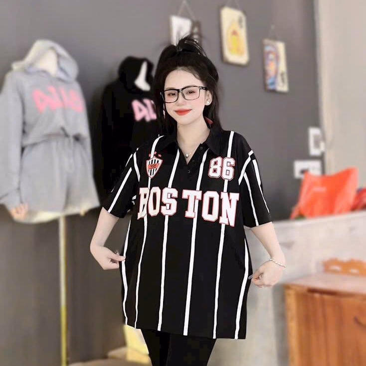 Set Bộ Đồ Nữ Thun Tăm Lạnh Cổ Trụ In 3D Boston Bt804 - Nana House - Ảnh 3