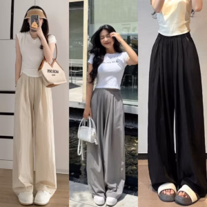 Quần Dài Suông Ống Rộng Vải Đũi Xịn Lưng Thun - Lê Phương Boutique