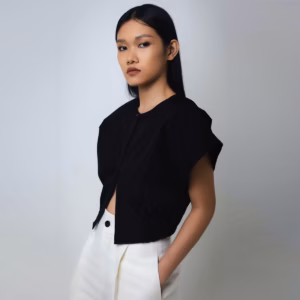 Áo Crop Top Túm Eo Lưng Thun - Conin