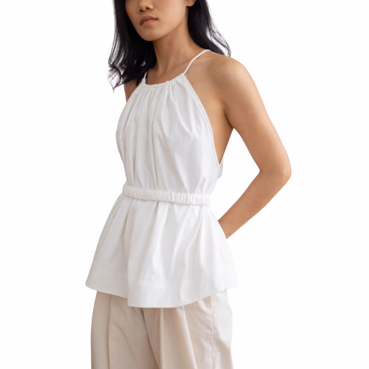 Áo Yếm Nhún Cổ Hở Lưng Halter Top - Conin - Ảnh 5